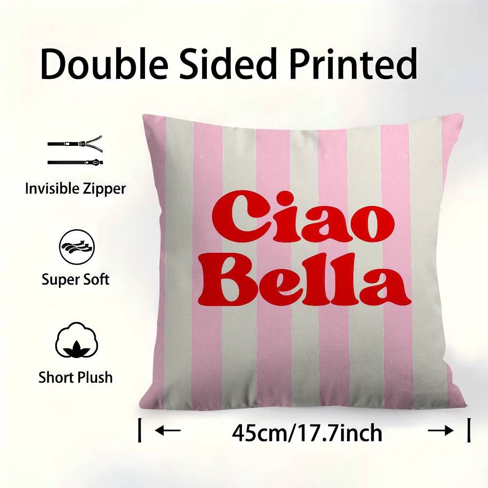 Ciao Bellas Italy Cushion Cover Decorative Pillow Sofa Home Decor Case Pillow Cases