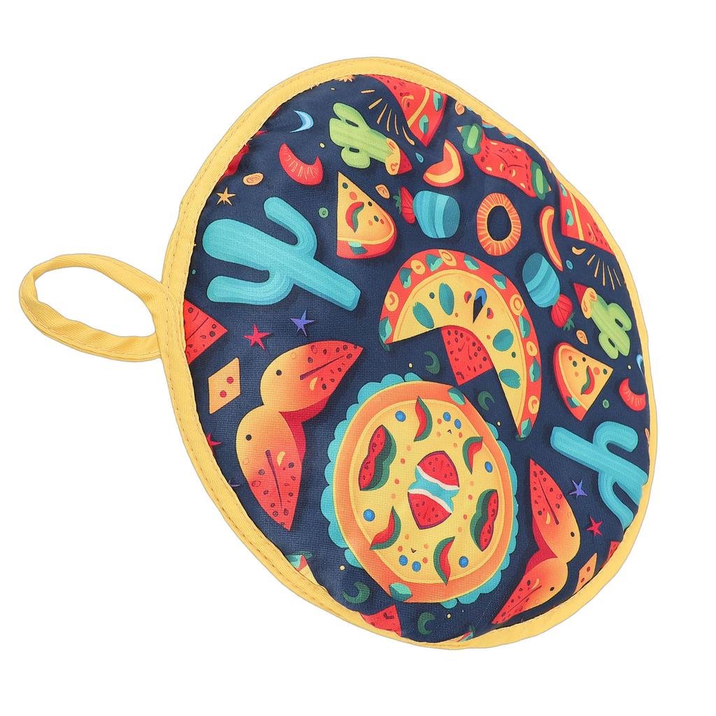Tortilla Warmer Pouch Polyester Microwaveable Tortilla Insulated Heat Keeper Pouch for Naan Bread Pizza Rolls