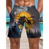 Men's Essential Casual Shorts Outdoor Wear Creative Fun Colorful 3D Printed Shorts Loose Casual Plus Breathable Cool Summer Versatile Shorts