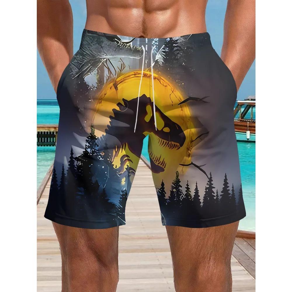 Men's Essential Casual Shorts Outdoor Wear Creative Fun Colorful 3D Printed Shorts Loose Casual Plus Breathable Cool Summer Versatile Shorts