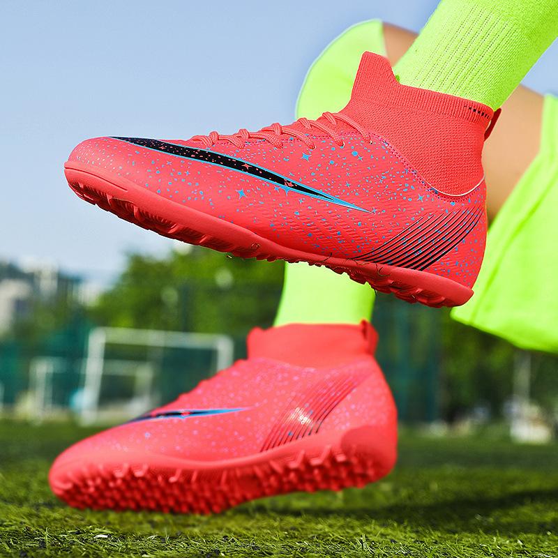 2025 European Cup football shoes men's high-top students competition training AG long nails TF broken nails sports football shoes