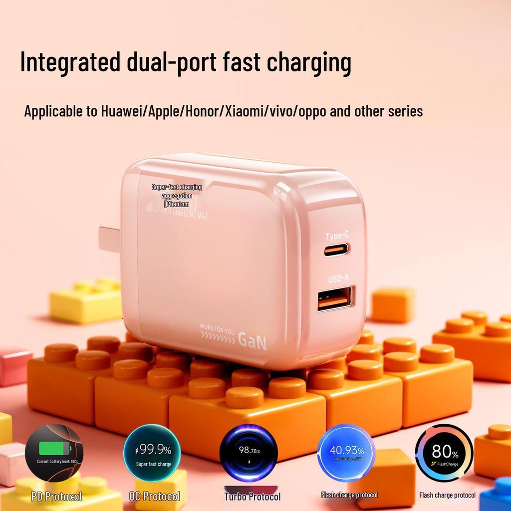 Dual USB Fast Charging Cable for Huawei, Honor, Xiaomi, Apple, and Android Devices