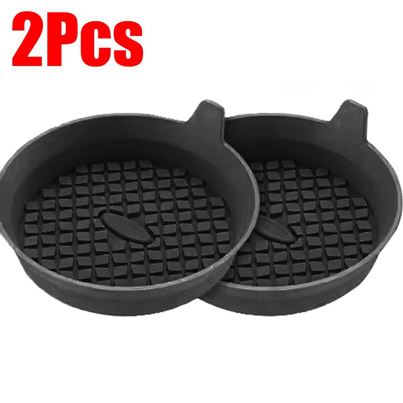 SEAMETAL 2Pcs Car Cup Coasters Non-Slip Silicone Cup Cushion Waterproof Washable Vehicle Coaster Auto Drink Holder Bottom Mat