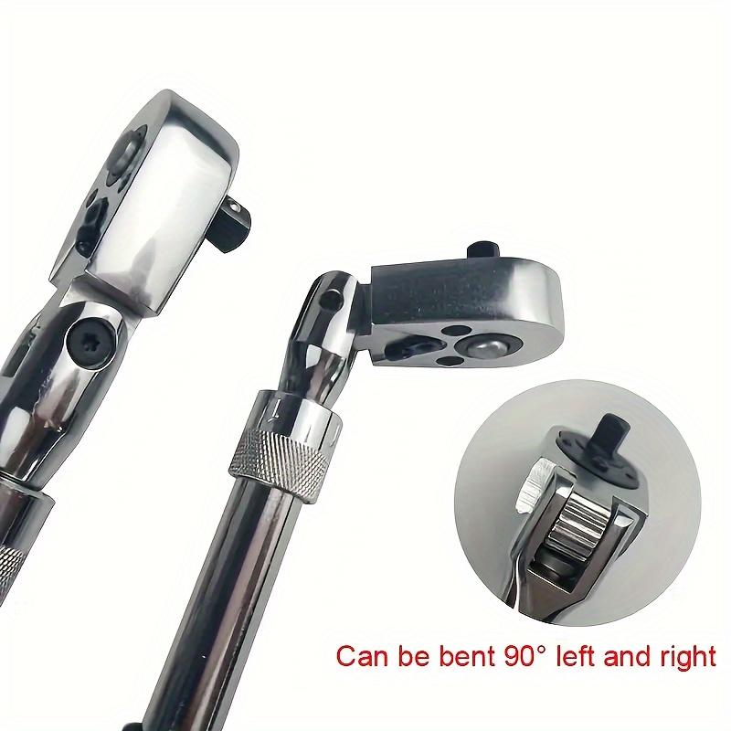 Swivel Head Ratcheting Wrench with Telescoping Handle & Quick Release - Bidirectional Gear for Effortless Auto Repair