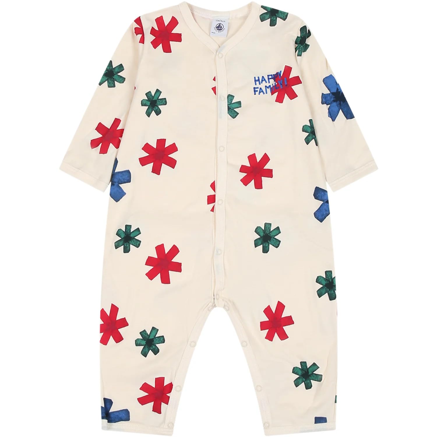 

Printed legless romper A092N 12 months 74cm [Petit Bateau] Off-white/print