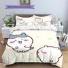 Chiikawa  Pattern Bedding Quilt Set  Home Decoration  Gift (1 * Duvet Cover + 2 * Pillowcase  Without Core)