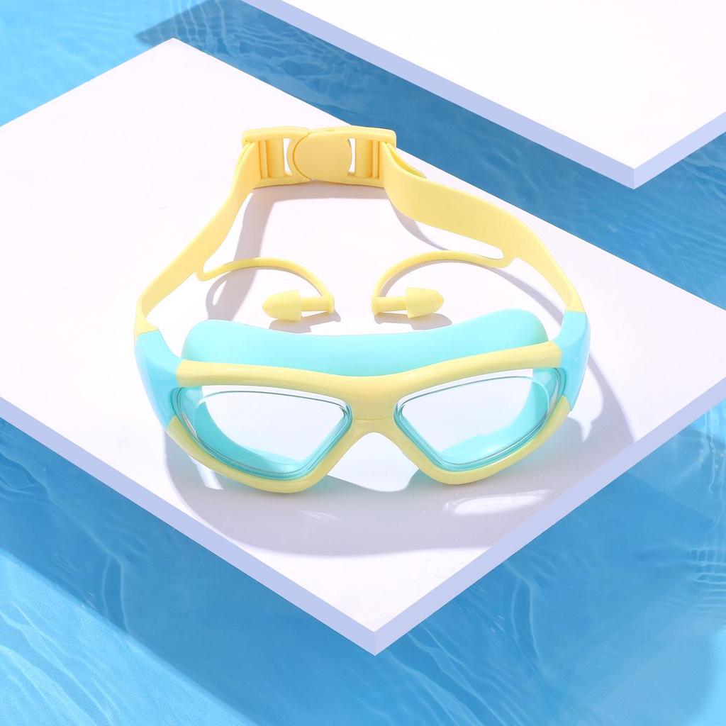 Children's Large Frame HD Waterproof Anti-Fog Swim Goggles for Boys & Girls
