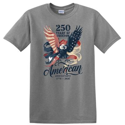 Eagle Flag T Shirt 250 Years Freedom 1776 2026 American Anniversary Retro Tee