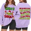 Women's Casual Fashion Long Sleeve Christmas Printed Round Neck Sweatshirt Top