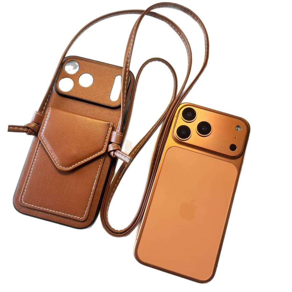 Lux Crossbody Hülle für Apple 16 Pro/17: Vollständige Abdeckung, Sturzsicheres Design