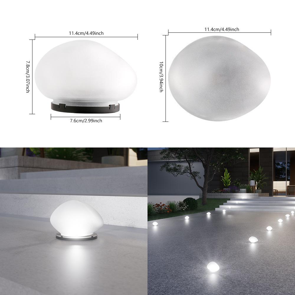 Outdoor Solar Pebble Lights: Waterproof Garden and Pathway Stone Lamps for Landscaping Solar Light