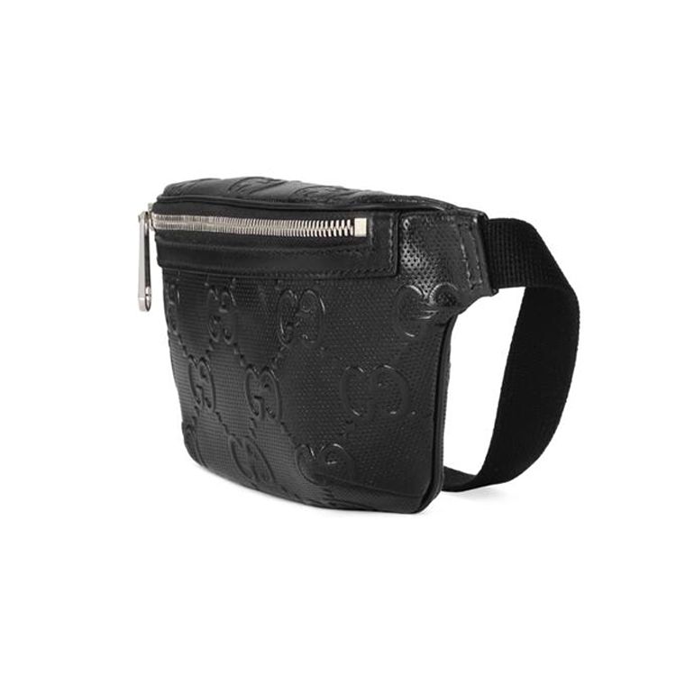 Gucci Monogram Logo Embossed Leather Shoulder Crossbody Bag Unisex bags Black 658582-1W3CN-1000