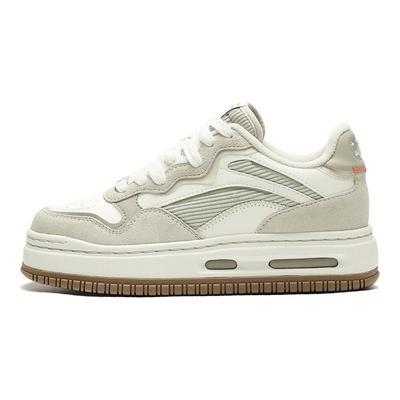 Li Ning Future C1 Slip Resistant Durable Low Top Skate Shoes Women Skate Shoes Gray White AGCT028-4