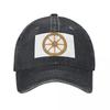 Sicilia Ruota Del Carretto Siciliano Baseballkappen Snapback Gewaschene Jeanshüte Casquette Sport Baseball Cowboyhut für Unisex