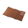 COACH Trifold Wallet 17 Horizontal Printed Fold Coated Canvas Leather Clutch Wallet Women's Brown