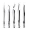 Precision Dual-Tip Stainless Steel Eyelash Tweezers & Beauty Scissors