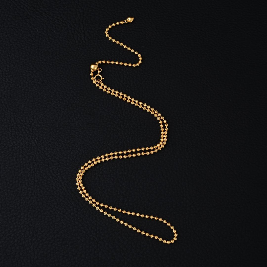 Искрящаяся круглая бусина на цепочке-чокере из стерлингового серебра S925 - Простая, универсальная и модная, с ощущением высокого качества. 925 Silver