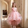 Abiti da cerimonia per bambine, abiti stile principessa con strascico, outfit da passerella per bambine, outfit da hostess, outfit per recital di pianoforte, gonne in tulle, abiti da sera