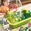 Kinder Spielküche Spülbecken Armaturen Spielzeug Fließendes Wasser Kunststoff für Kleinkind Elektrischer Geschirrspüler Spielzeug Falsches Geschirr Spielset für Mädchen