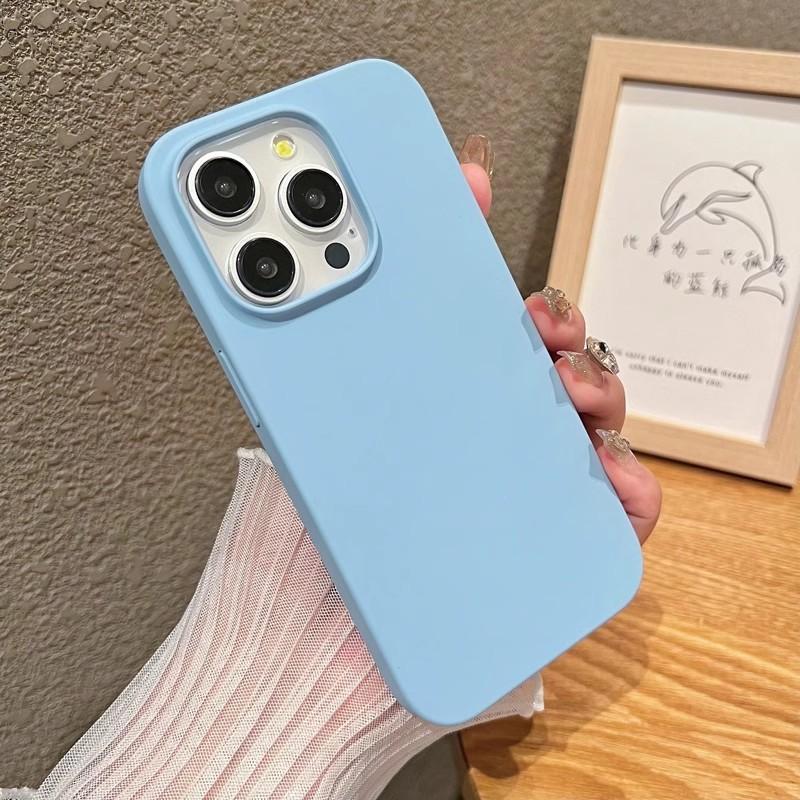 Sensing Cloud Silicone Liquido Adatto per Custodia per Telefono Cellulare Apple 16promax IPhone 15 Ultrasottile Non Ingiallito Tinta Unita Previene le Cadute