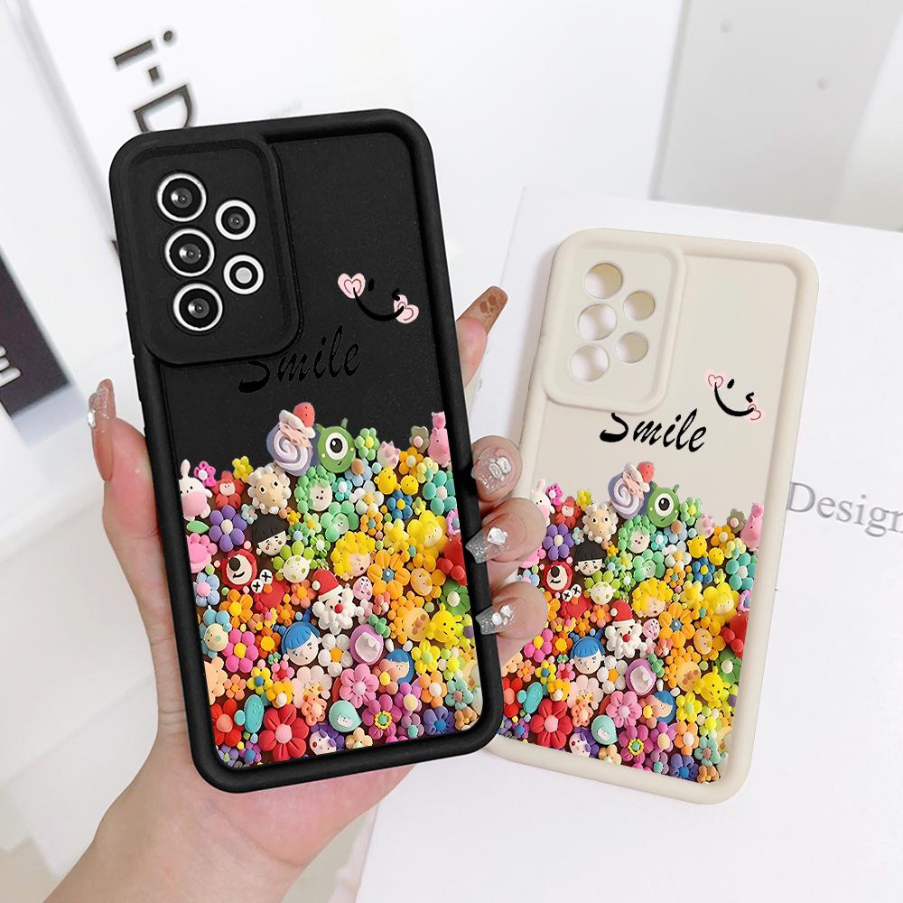 Fashion Colorful Flowers Phone Case for iPhone Samsung Galaxy Xiaomi Redmi POCO HUAWEI Honor Shockproof Protection Rubber Soft Cover