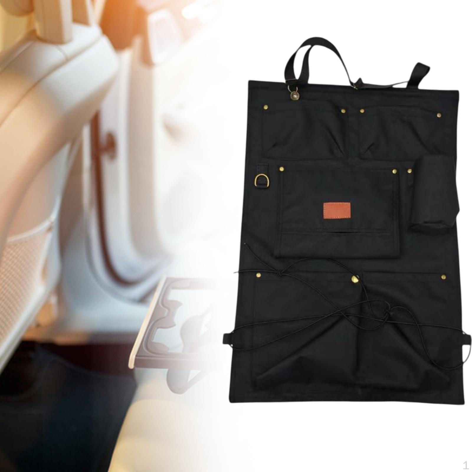 

Автомобильный органайзер на заднее сиденье с несколькими карманами для детей, коврик для телефона, игрушки для путешествий, необходимые принадлежности чёрный