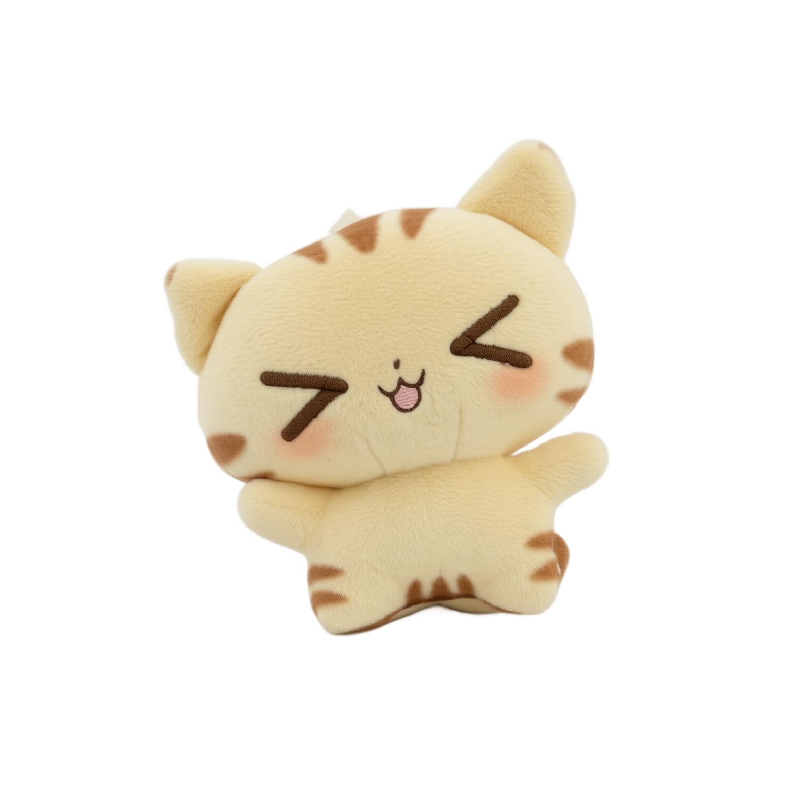 

Plush Cat Keychain Soft Stuffed Animal Miniature Toy Hanging Accessory for Bags Backpacks and Keys One Size