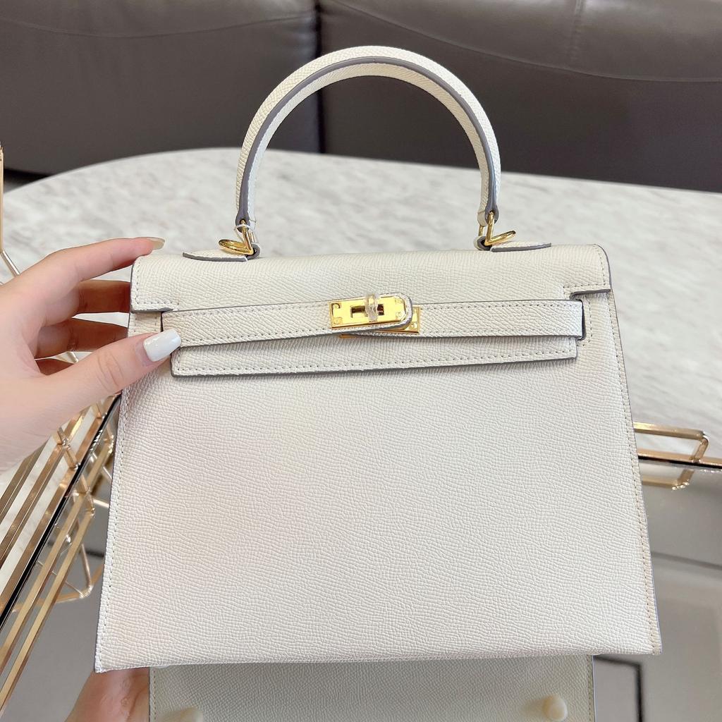 Baby Girl Real Leather Benefit Bag Hand Strap Cowhide Large Capacity Single Compartment Tote Bag Ventilation Hundred Styles Metal Buckle Handbag