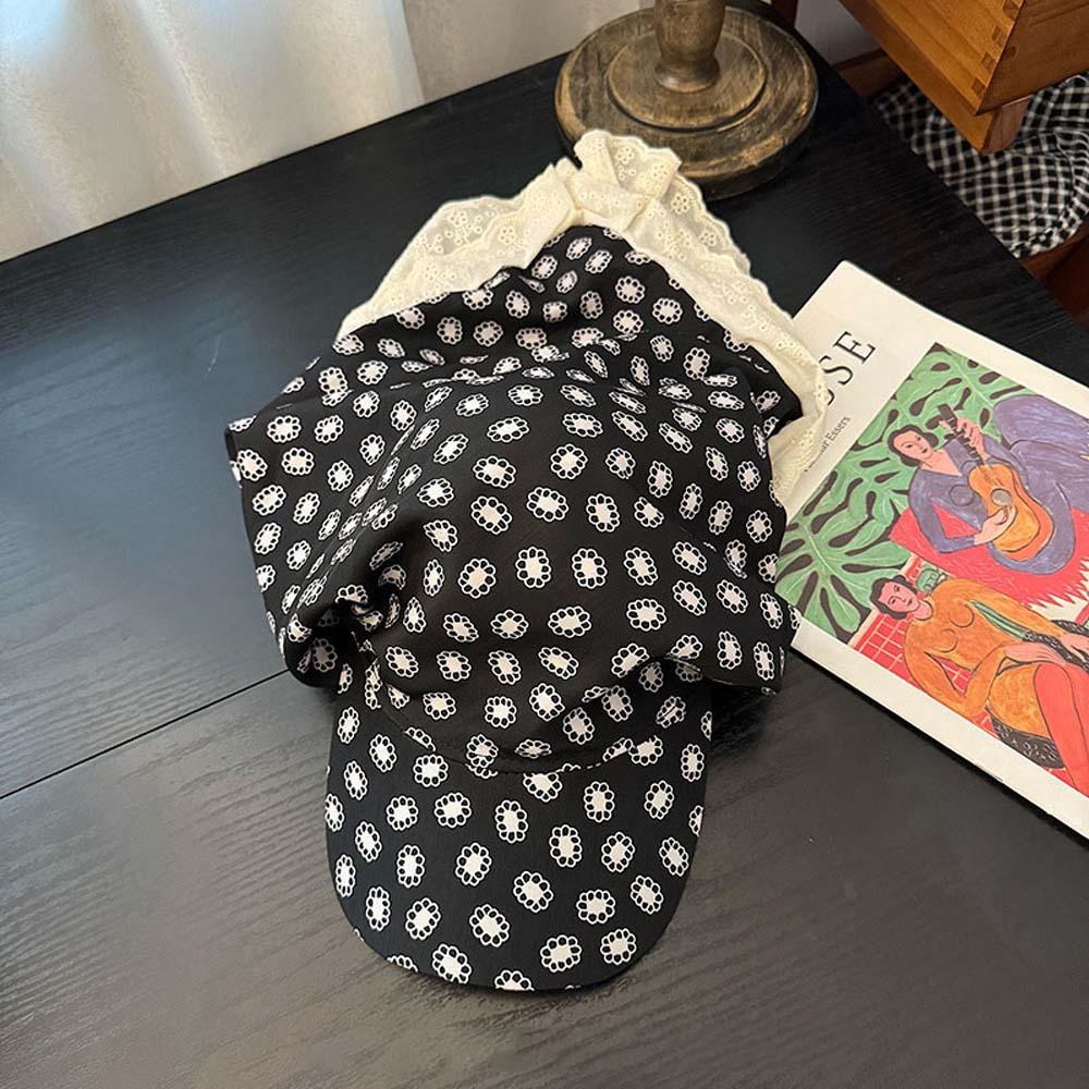 Floral Y2K Headscarf Baseball Hat Retro Strappy Bandana Cap Fashion Scarf Peaked Cap  Travel