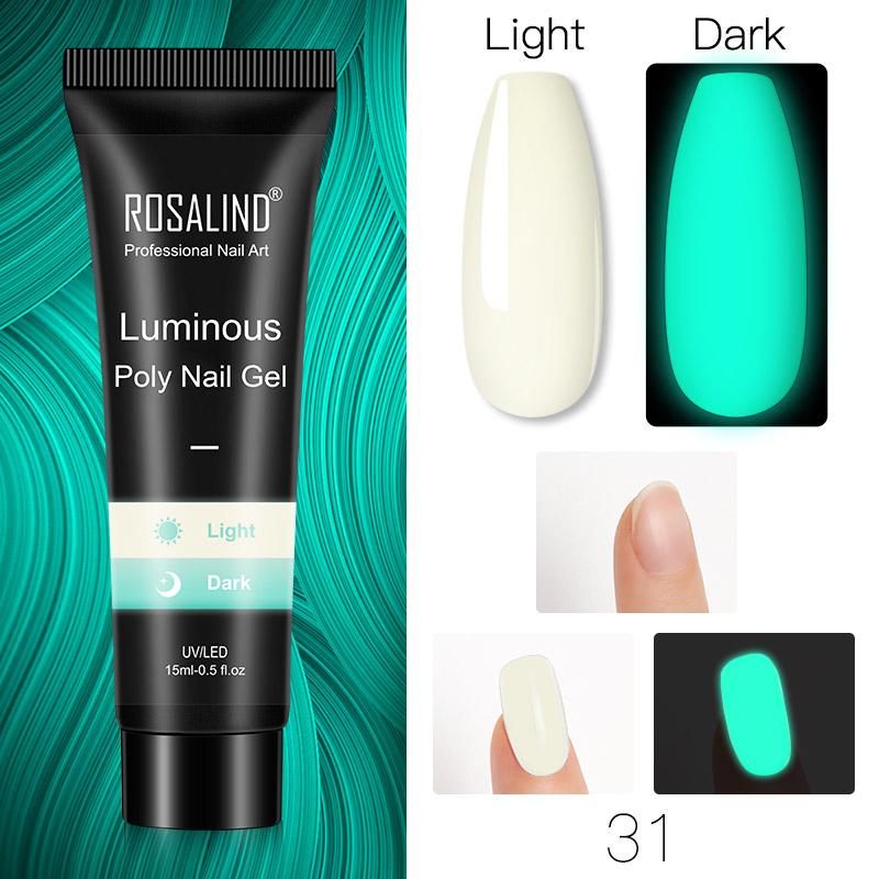 ROSALIND 10/15ML Gel Poli pentru Unghii Semipermanent UV Cristal Acrilic Lichid Extensie deget Vopsea Hibrid Bază Top Coat Gel Poli pentru Unghii