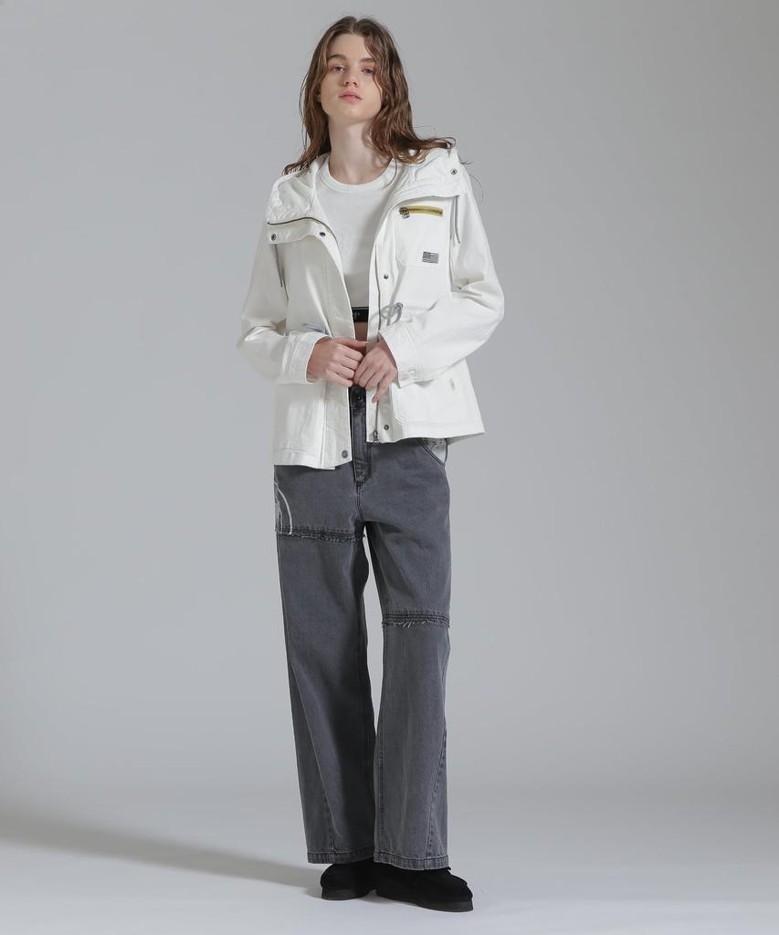 AVIREX COLOR ZIP COMBI JACKET Women's S 033 Off White 783-5152601