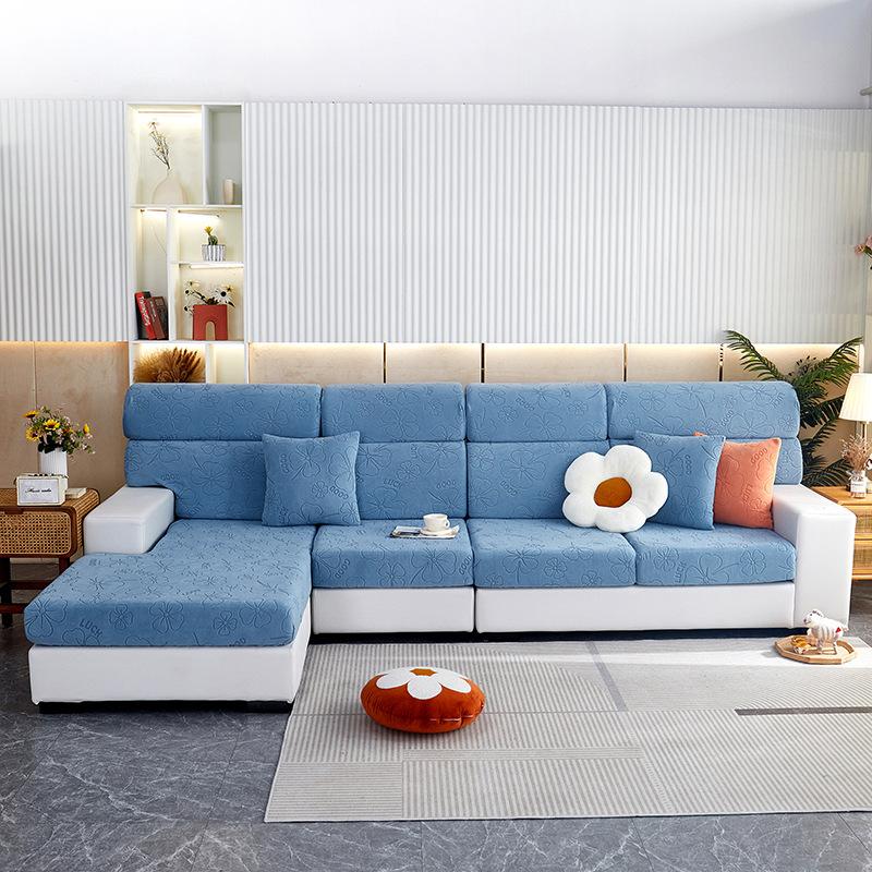Elastic Clover Suede Sofa Cover Non-Slip Simple Modern Sofa Cover All-Inclusive Universal Cover Four Seasons Universal