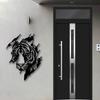 Metal Tiger Wall Sculpture Iron Animal Art Outdoor Indoor Decor for Living Room Yard Balcony Garden