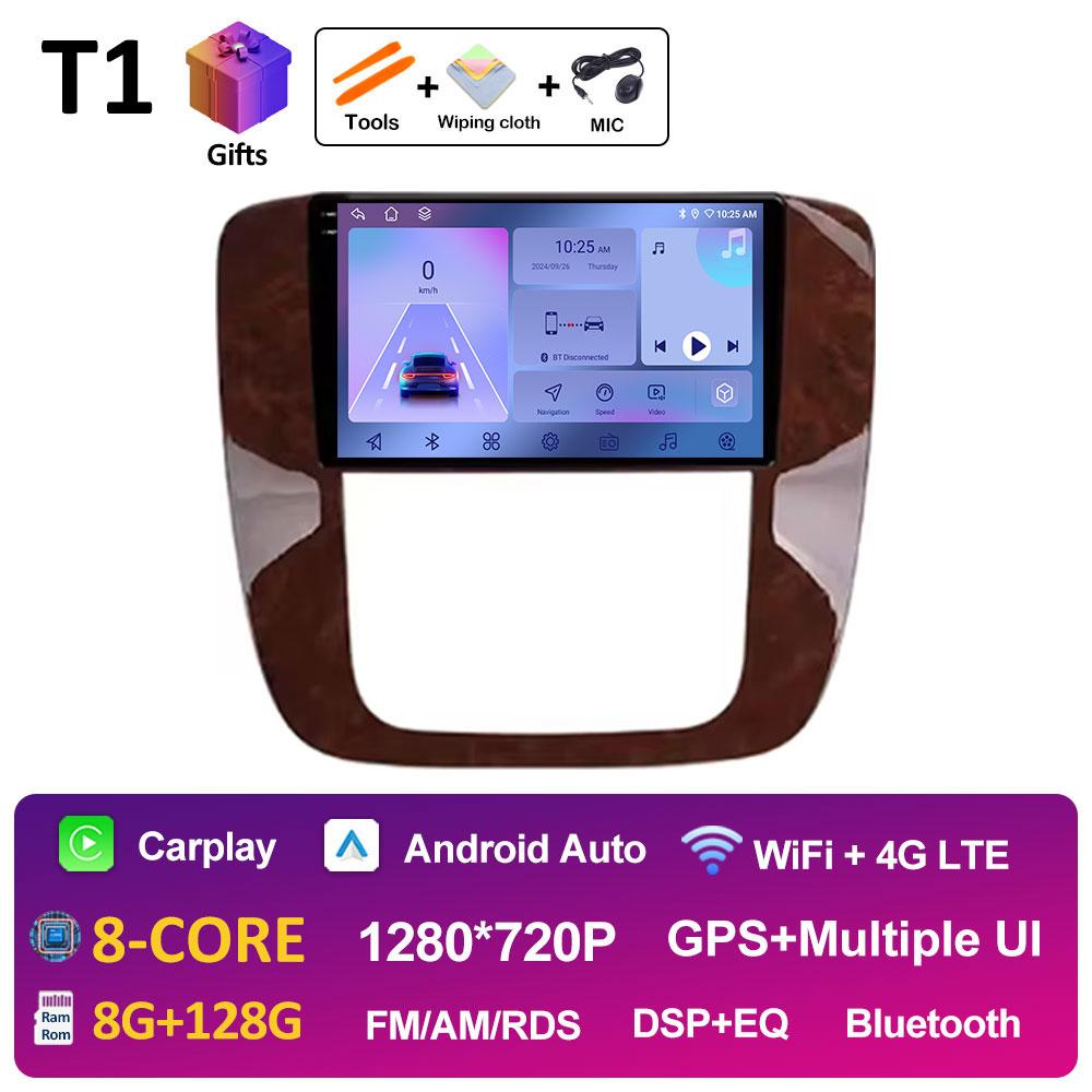 Android 14 For GMC Yukon Chevrolet Tahoe Suburban 2008 2009 2010 2011 2012 Wireless Carplay DSP Stereo Android OS BT Accessories