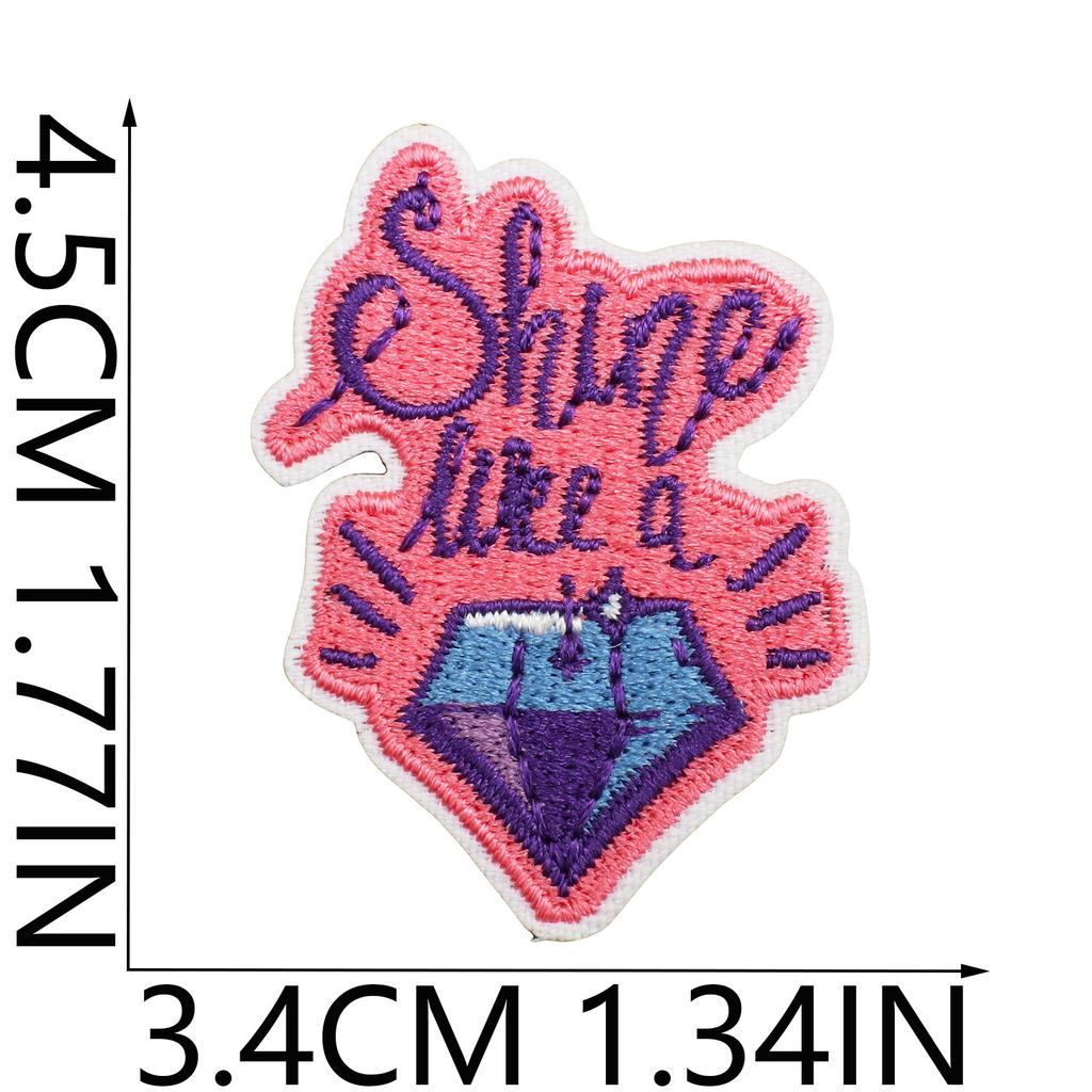Encouragement Embroidery Cloth Sticker Bag Dress Inspirational Sun Embroidery Patch Positive Energy Patch Sticker Love Heat Transfer