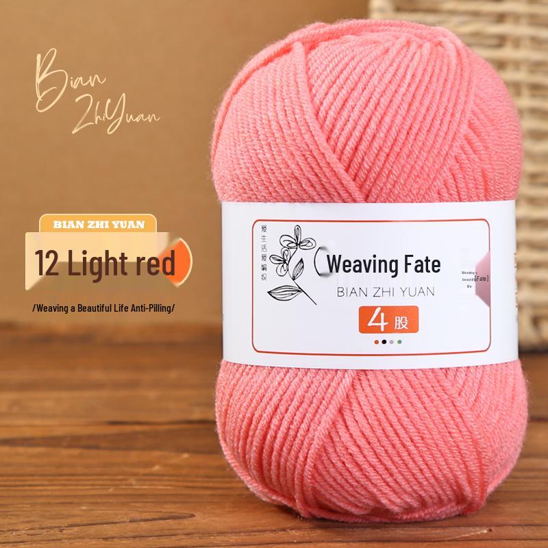 4-Ply Milk Cotton Yarn: DIY Crochet Kit for Scarf, Sweater, Bouquet Crafting - Combed Cotton Skein