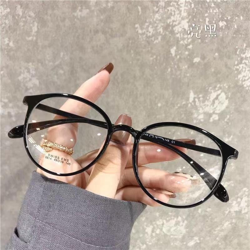 Women Transparent Computer Glasses Frame Unisex Anti Blue Light Round Eyeglasses Fashionable Optical Glasses Lenses for Ladies