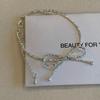 Silver Glitter Bowknot Necklace & Ring Set – Trendy, Versatile Jewelry for Women