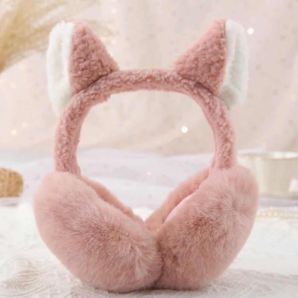 Windproof Cat Ear Earmuffs Soft Plush Winter Ear Warmers  Outdoor Cycling Accessories
