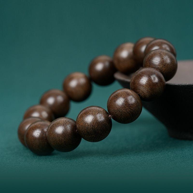 New Brunei Soft Silk Agarwood Bracelet for Men and Women, Buddhist Prayer Beads, Antique Natural Wood Bracelet, Authentic