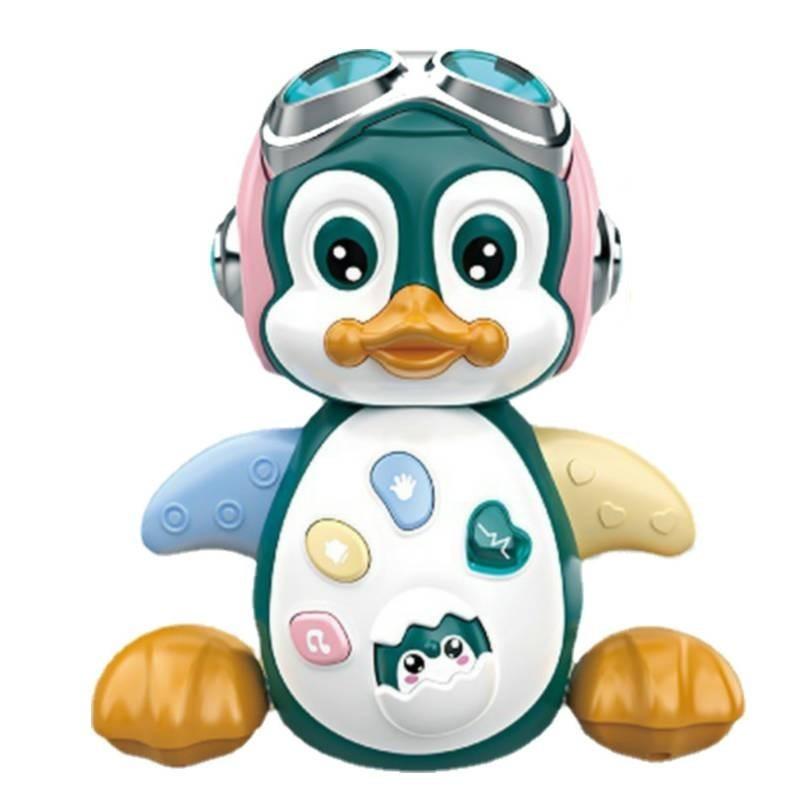 Adorable Electric Wobbling Penguin Toy With Lights And Music For Early Education