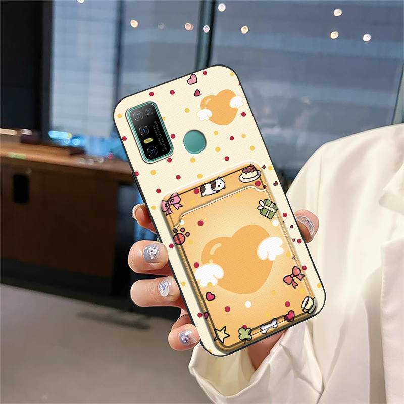 Cover Cartoon Phone Case For Doogee N30 Silicone Card slot Cute Anti-knock Card sleeve Fashion Design Graffiti Soft case