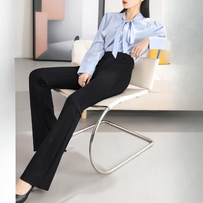 Pants Women's Spring and Autumn Micro-flared Pants, High-waist Stretch Suit, Long Casual Flared Pants