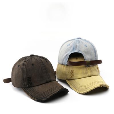 Japanese Women's Personalized Washed Denim Retro Solid Color Light Board Cap Outdoor Men's Travel Sunscreen Shading Baseball Cap