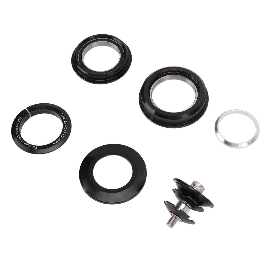 RISK Double Bearing Bike Headset for Straight Tube to Cone Tube Fork 44‑50.6mm with Original 1.25 Small Cone Tube