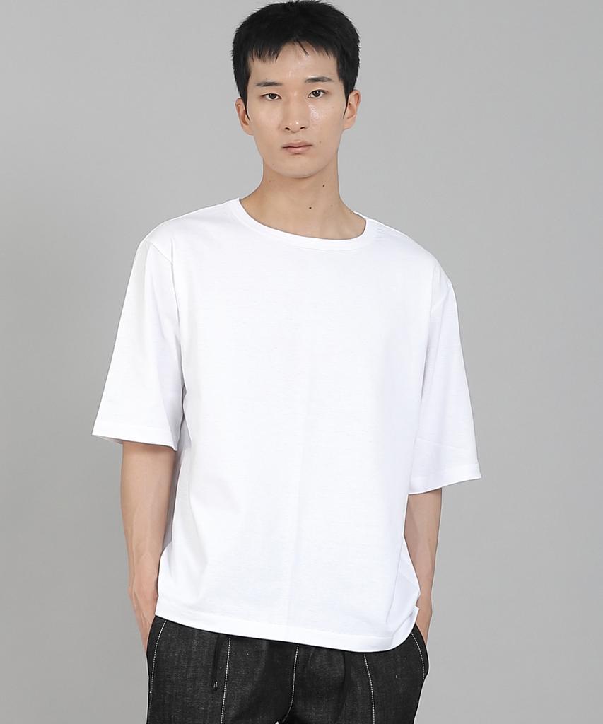 Seinteukeulu Plain R-Neck Half-Sleeve T-Shirt Rhr-896 White