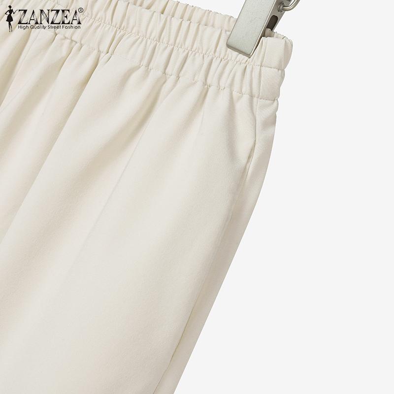 ZANZEA Women Sleeveless Vest Tops and Pants Casual Two Piece Suit Sets