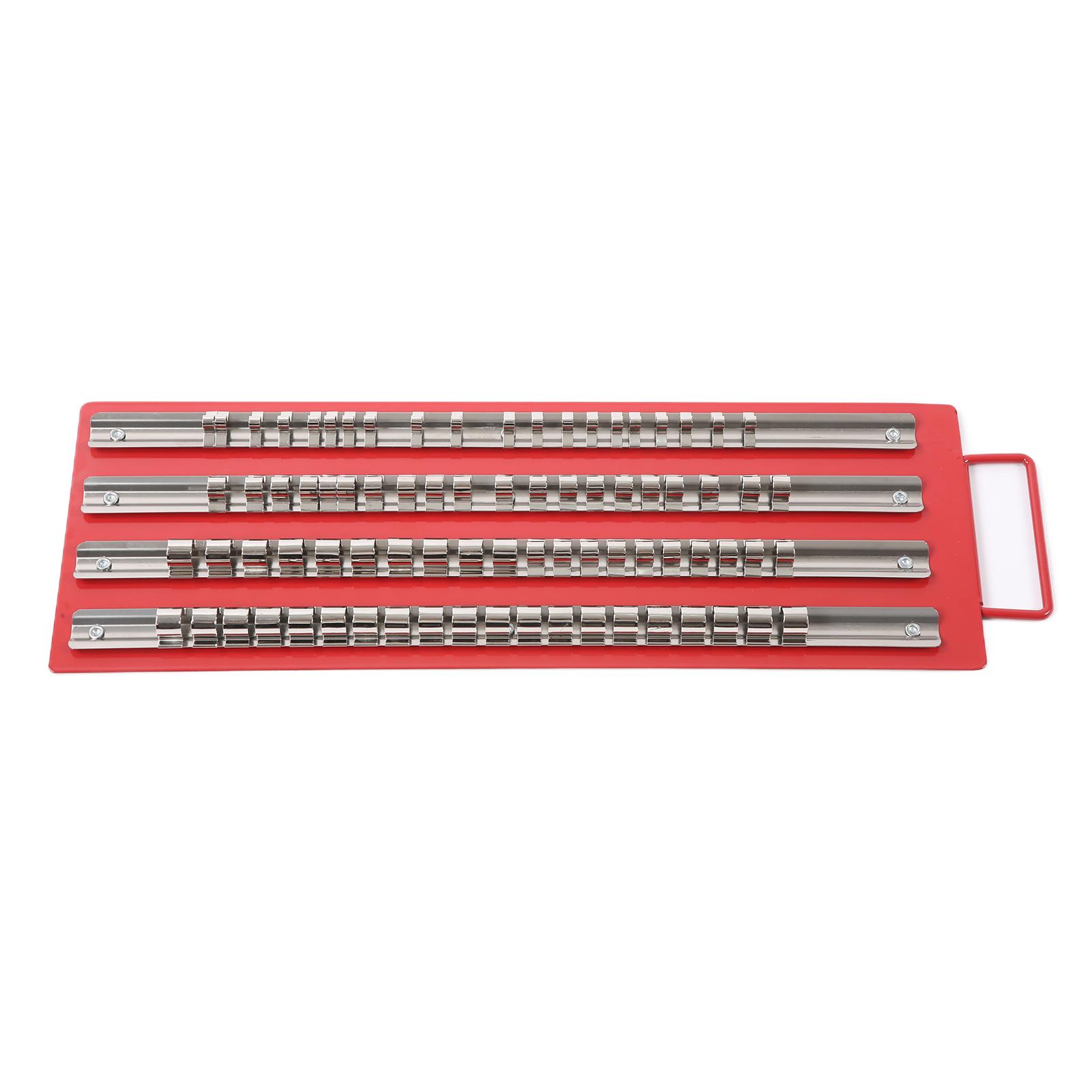 

Portable Socket Organizer Tray with 1 4‑Inch 3 8‑Inch 1 2‑Inch Socket Holders for Auto Repair