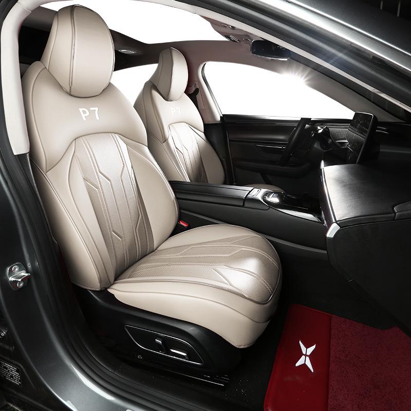 Xiaopeng P7 Five-Seater Full Coverage Leather Seat Cushion, Wear-Resistant and Suitable for All Seasons