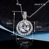Ladies' Circular Pendant Necklace, Inlaid with Synthetic Zircon Design, Elegant and Sparkling Collarbone Chain, Birthday Gift